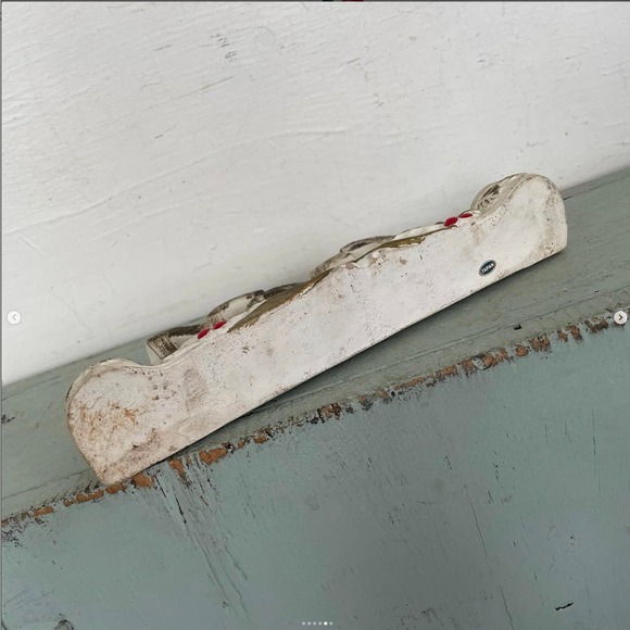 Vintage NOEL Chalkware Taper Candleholder Sign Decor Japan Christmas - Picture 5 of 6